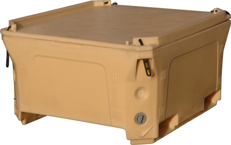 Контейнер 1230х1030х650 мм бежевый с крышкой купить в Челябинске