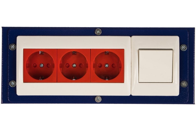 Блок электророзеток для экранов Практик