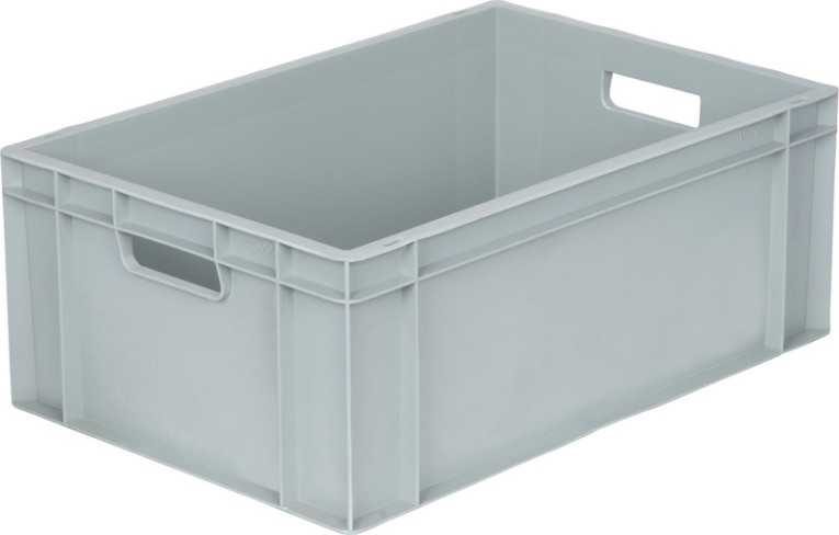 Ящик 600х400х230 сплошной, с ручками, дно с усилением, серый B-4622 купить в Челябинске Ящик 600х400х230 сплошной, с ручками, дно с усилением, серый B-4622 купить в Челябинске