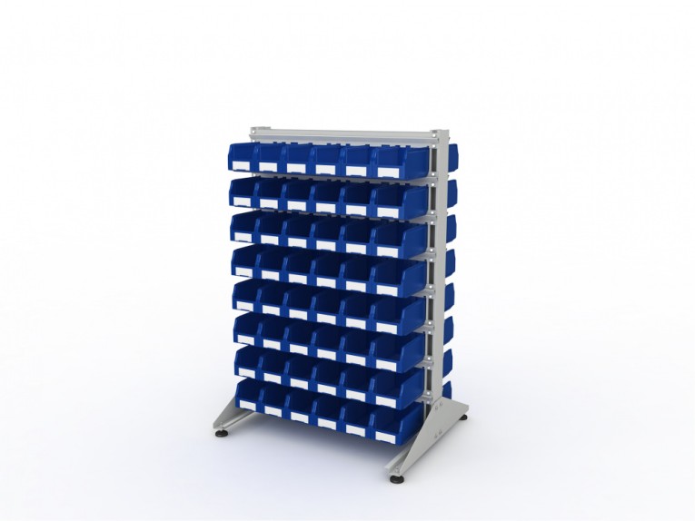 Стеллаж для пластиковых лотков SORTEX двухсторонний 1500x1000x800.02 купить в Челябинске Стеллаж для пластиковых лотков SORTEX двухсторонний 1500x1000x800.02 купить в Челябинске