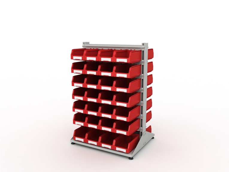 Стеллаж для пластиковых лотков SORTEX двухсторонний 1500x1000x800.03 купить в Челябинске Стеллаж для пластиковых лотков SORTEX двухсторонний 1500x1000x800.03 купить в Челябинске