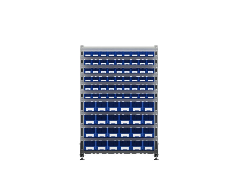 Стеллаж для пластиковых лотков SORTEX двухсторонний 1500x1000x800.04 купить в Челябинске Стеллаж для пластиковых лотков SORTEX двухсторонний 1500x1000x800.04 купить в Челябинске