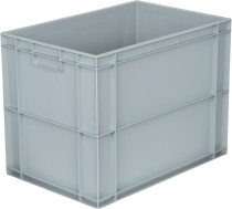 Ящик 600х400х450 сплошной, без ручек, дно с усилением, серый B-4644