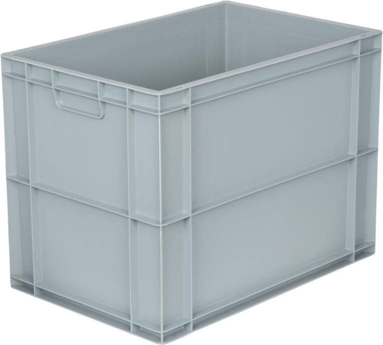 Ящик 600х400х450 сплошной, без ручек, дно с усилением, серый B-4644 купить в Челябинске Ящик 600х400х450 сплошной, без ручек, дно с усилением, серый B-4644 купить в Челябинске