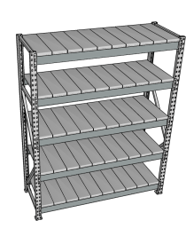 Стеллаж грузовой СГР 2000x2100x600 5 полок (металл)