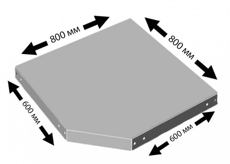 Угловая полка Практик MS 60F (800х600) купить в Челябинске Угловая полка Практик MS 60F (800х600) купить в Челябинске
