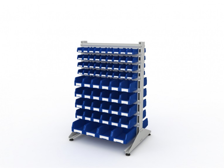 Стеллаж для пластиковых лотков SORTEX двухсторонний 1500x1000x800.05 купить в Челябинске Стеллаж для пластиковых лотков SORTEX двухсторонний 1500x1000x800.05 купить в Челябинске