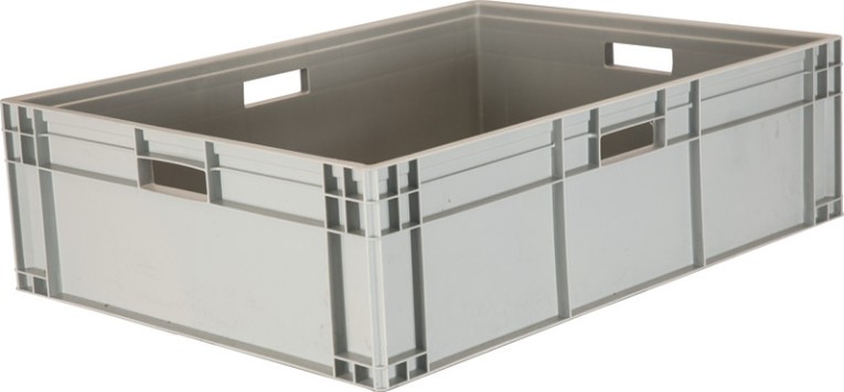 Ящик 800х600х230 сплошной, с ручками, дно с усилением, серый B-8622 купить в Челябинске