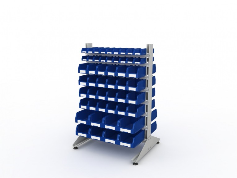 Стеллаж для пластиковых лотков SORTEX двухсторонний 1500x1000x800.06 купить в Челябинске Стеллаж для пластиковых лотков SORTEX двухсторонний 1500x1000x800.06 купить в Челябинске