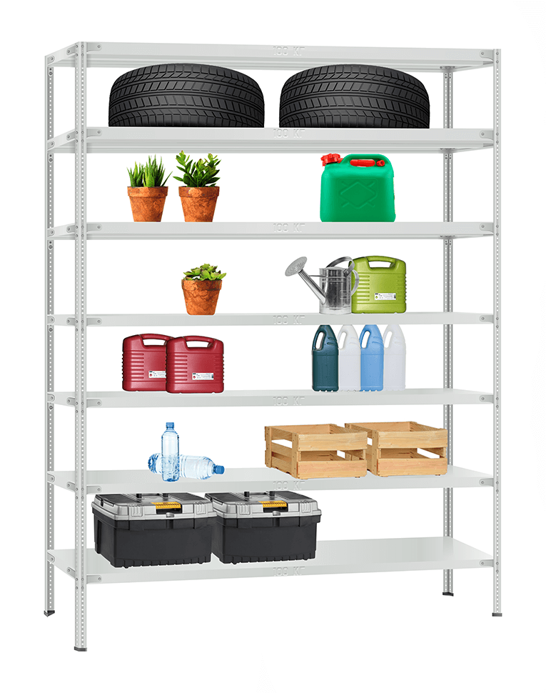 Стеллаж металлический Титан МС-900 2300x1000x300 7 полок купить в Челябинске