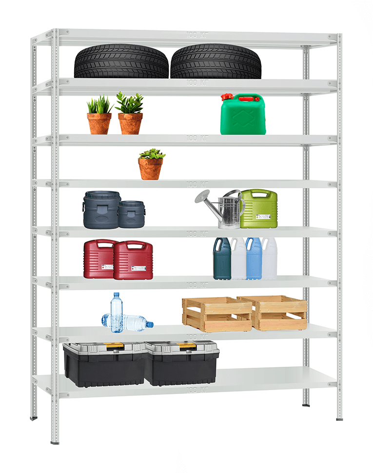 Стеллаж металлический Титан МС-900 2300x1000x300 8 полок купить в Челябинске