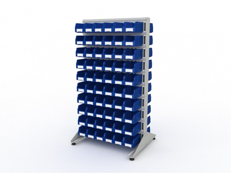 Стеллаж для пластиковых лотков SORTEX двухсторонний 1800x1000x800.02 купить в Челябинске Стеллаж для пластиковых лотков SORTEX двухсторонний 1800x1000x800.02 купить в Челябинске