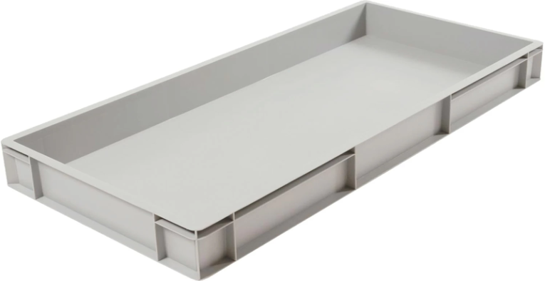 Ящик 1000х400х120 сплошной, без ручек, дно с усилением, серый B-4011 купить в Челябинске Ящик 1000х400х120 сплошной, без ручек, дно с усилением, серый B-4011 купить в Челябинске