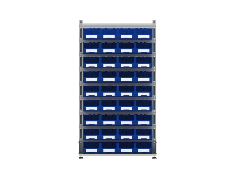 Стеллаж для пластиковых лотков SORTEX двухсторонний 1800x1000x800.03 купить в Челябинске Стеллаж для пластиковых лотков SORTEX двухсторонний 1800x1000x800.03 купить в Челябинске