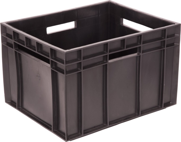 Ящик 350х430х285 молочный "Фин-Пак" Б чёрный купить в Челябинске Ящик 350х430х285 молочный "Фин-Пак" Б чёрный купить в Челябинске