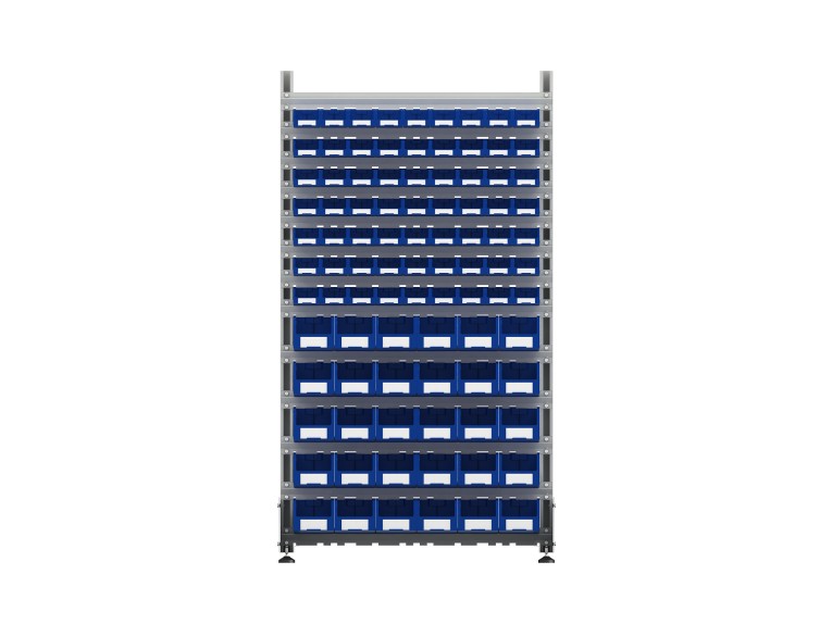 Стеллаж для пластиковых лотков SORTEX двухсторонний 1800x1000x800.04 купить в Челябинске Стеллаж для пластиковых лотков SORTEX двухсторонний 1800x1000x800.04 купить в Челябинске