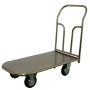 Платформенная тележка ТП НЖ 3 (г/п 500 кг, 1000x600 мм, колеса черная резина 200 мм, нержавеющая сталь) Платформенная тележка ТП НЖ 3 (г/п 500 кг, 1000x600 мм, колеса черная резина 200 мм, нержавеющая сталь)