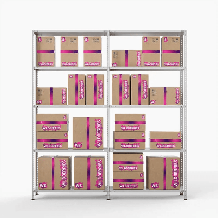 Стеллаж ПВЗ Wildberries 2000х2000х400 5 полок купить в Челябинске Стеллаж ПВЗ Wildberries 2000х2000х400 5 полок купить в Челябинске