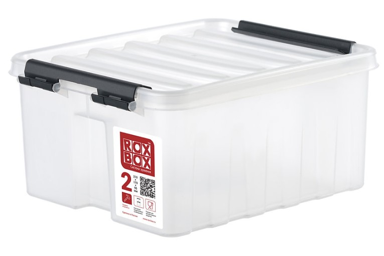 Контейнер Rox Box Original 2 (210х170х95 мм с крышкой и клипсами прозрачный) купить в Челябинске