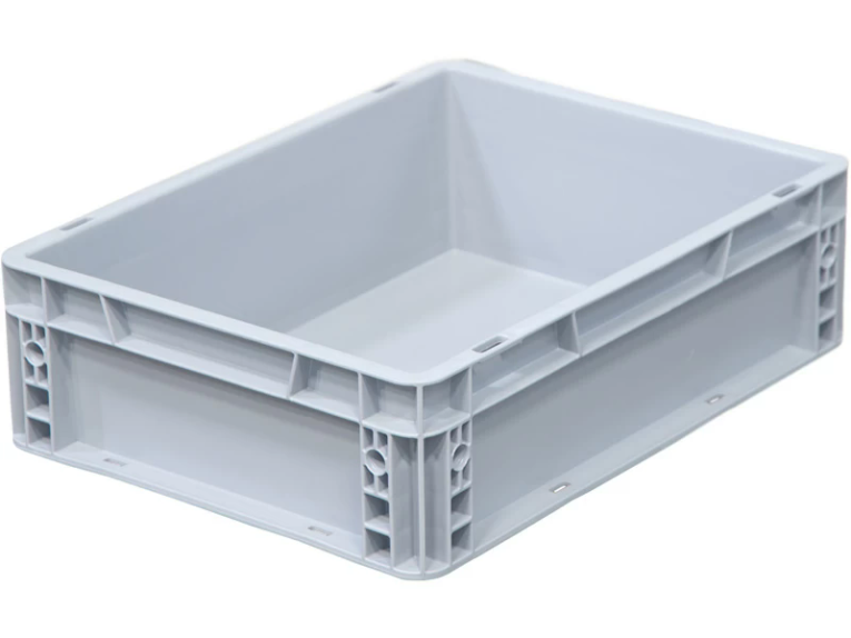 Ящик 400х300х120 сплошной, усиленное дно, цв. серый купить в Челябинске Ящик 400х300х120 сплошной, усиленное дно, цв. серый купить в Челябинске