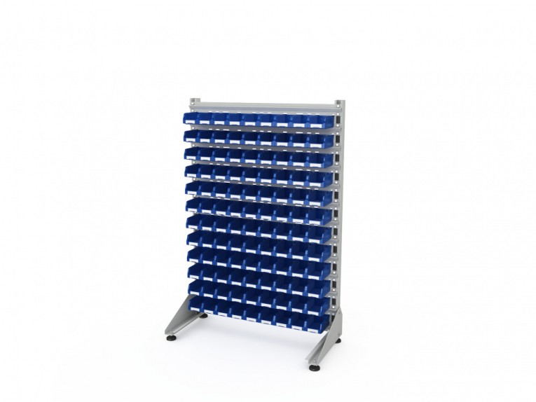 Стеллаж для пластиковых лотков SORTEX односторонний 1500x1000x450.01 купить в Челябинске Стеллаж для пластиковых лотков SORTEX односторонний 1500x1000x450.01 купить в Челябинске