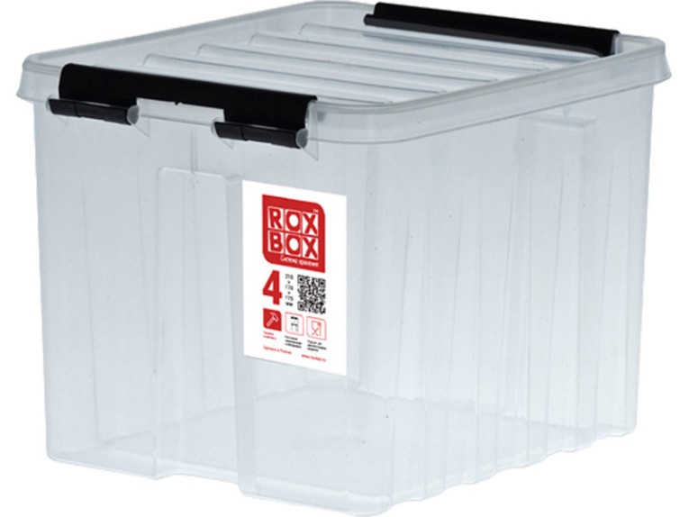 Контейнер Rox Box Original 4 (210х170х175 мм с крышкой и клипсами прозрачный) купить в Челябинске