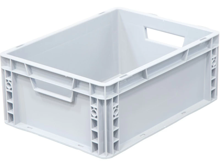 Ящик 400х300х170 сплошной, усиленное дно, цв. серый купить в Челябинске Ящик 400х300х170 сплошной, усиленное дно, цв. серый купить в Челябинске