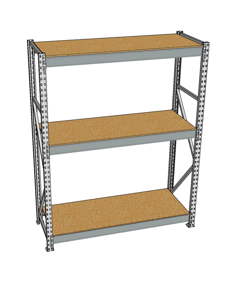 Стеллаж грузовой СГР 3000x1200x500 3 полки (ДСП) купить в Челябинске