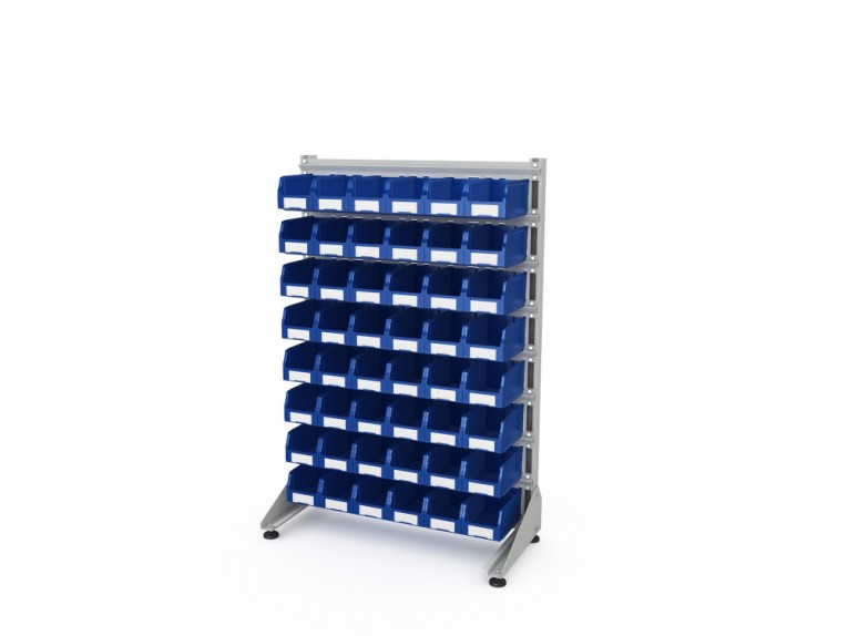 Стеллаж для пластиковых лотков SORTEX односторонний 1500x1000x450.02 купить в Челябинске Стеллаж для пластиковых лотков SORTEX односторонний 1500x1000x450.02 купить в Челябинске