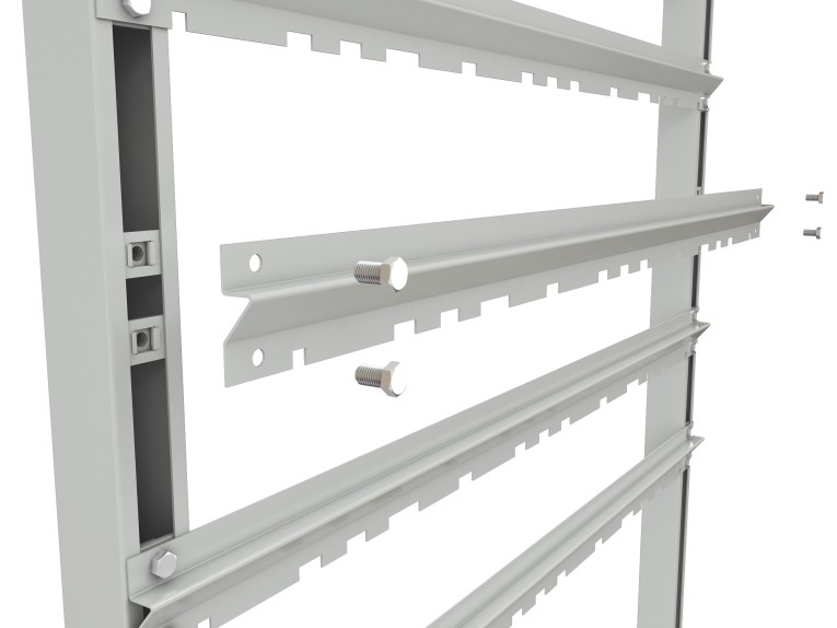 Стеллаж для пластиковых лотков SORTEX односторонний 1500x1000x450.02 купить в Челябинске Стеллаж для пластиковых лотков SORTEX односторонний 1500x1000x450.02 купить в Челябинске