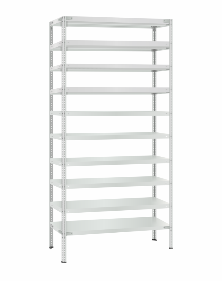 Стеллаж металлический Титан МС-500 2300х1000х300 10 полок купить в Челябинске