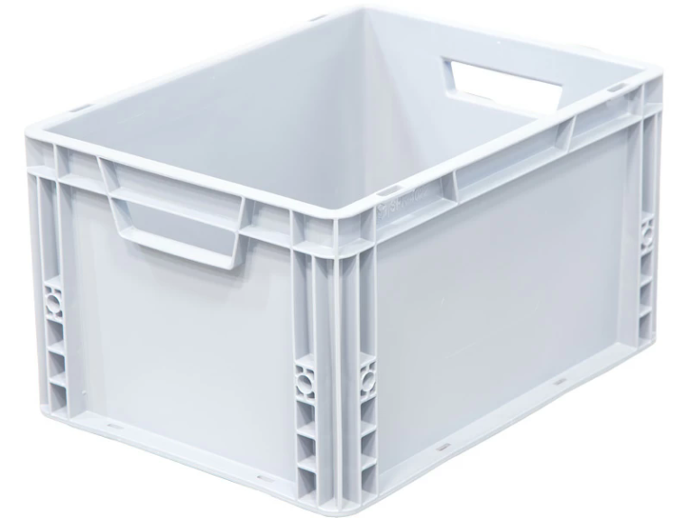 Ящик 400х300х220 сплошной, усиленное дно, цв. серый купить в Челябинске Ящик 400х300х220 сплошной, усиленное дно, цв. серый купить в Челябинске