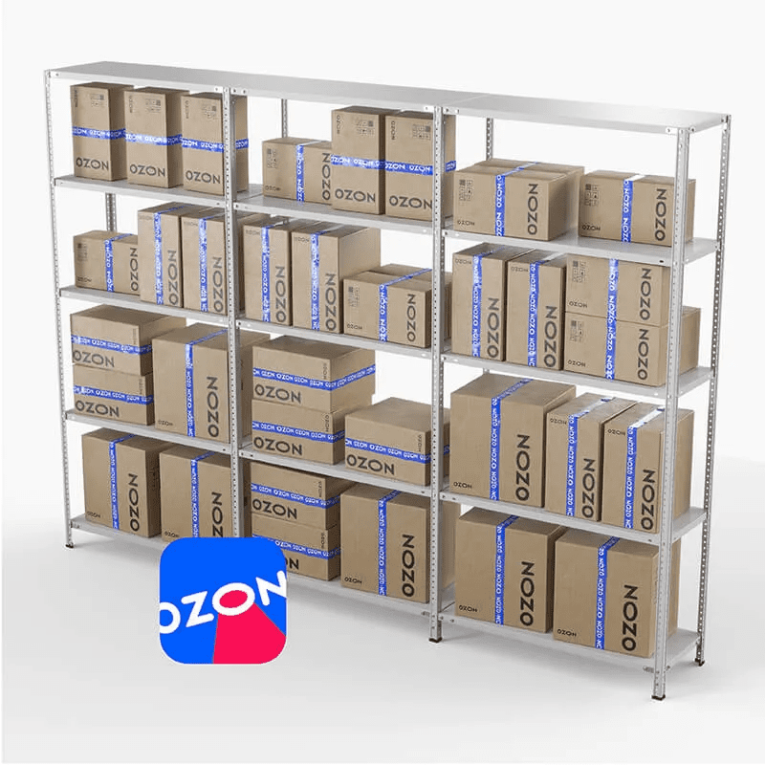 Стеллаж ПВЗ Озон 2000х3000х400 5 полок купить в Челябинске