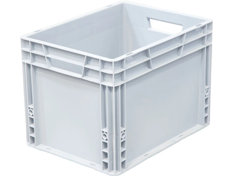 Ящик 400х300х270 сплошной, усиленное дно, цв. серый купить в Челябинске Ящик 400х300х270 сплошной, усиленное дно, цв. серый купить в Челябинске