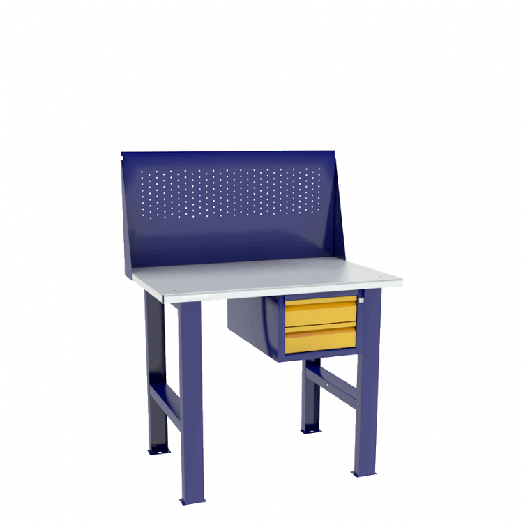 Верстак бестумбовый с подвесным ящиком ВП-Э с экраном купить в Челябинске Верстак бестумбовый с подвесным ящиком ВП-Э с экраном купить в Челябинске