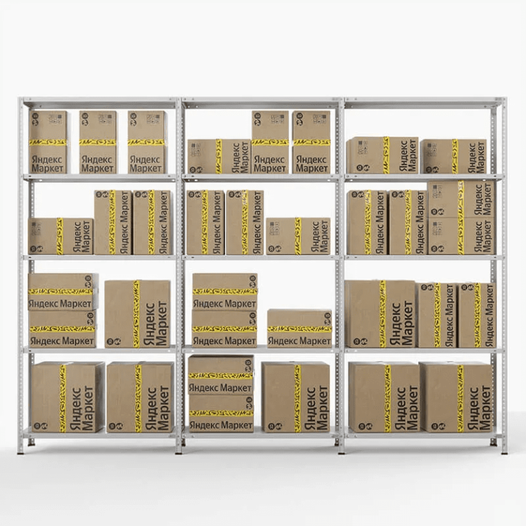 Стеллаж ПВЗ Яндекс Маркет 2000х3000х400 5 полок купить в Челябинске Стеллаж ПВЗ Яндекс Маркет 2000х3000х400 5 полок купить в Челябинске