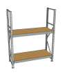 Стеллаж грузовой СГР 2500x1200x1000 2 полки (ДСП)
