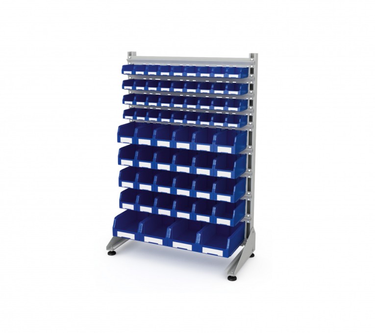 Стеллаж для пластиковых лотков SORTEX односторонний 1500x1000x450.05 купить в Челябинске Стеллаж для пластиковых лотков SORTEX односторонний 1500x1000x450.05 купить в Челябинске