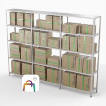 Стеллаж ПВЗ Сбер 2000х3000х400 5 полок Стеллаж ПВЗ Сбер 2000х3000х400 5 полок