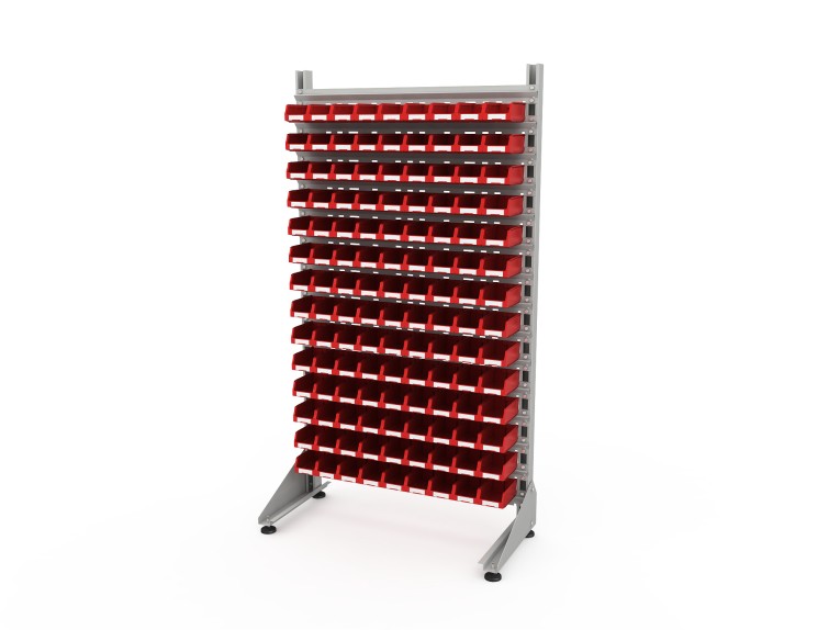 Стеллаж для пластиковых лотков SORTEX односторонний 1800x1000x450.01 купить в Челябинске Стеллаж для пластиковых лотков SORTEX односторонний 1800x1000x450.01 купить в Челябинске