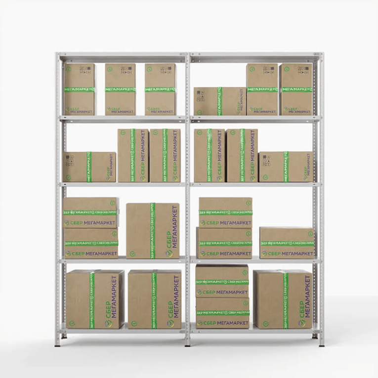 Стеллаж ПВЗ Сбер 2000х2000х400 5 полок купить в Челябинске