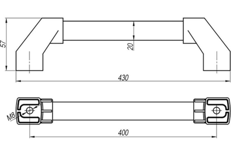 Ручка трубчатая СТ-4 АТ40020 купить в Челябинске Ручка трубчатая СТ-4 АТ40020 купить в Челябинске