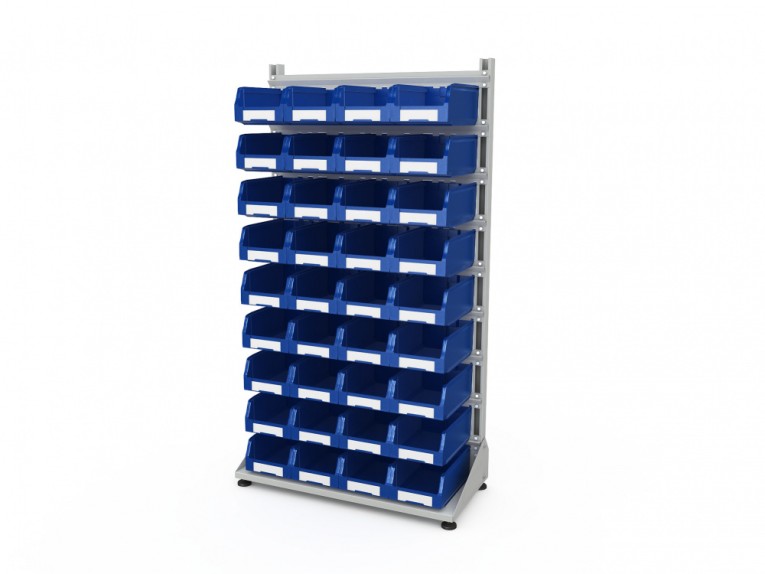 Стеллаж для пластиковых лотков SORTEX односторонний 1800x1000x450.03 купить в Челябинске Стеллаж для пластиковых лотков SORTEX односторонний 1800x1000x450.03 купить в Челябинске