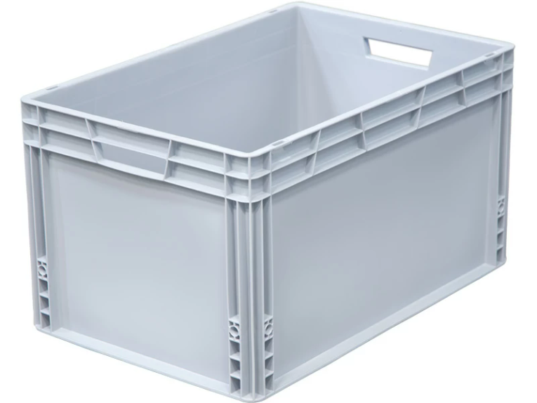 Ящик 600х400х320 сплошной, усиленное дно, цв. серый купить в Челябинске Ящик 600х400х320 сплошной, усиленное дно, цв. серый купить в Челябинске