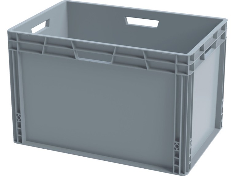Ящик 600х400х320 сплошной, усиленное дно, цв. серый купить в Челябинске Ящик 600х400х320 сплошной, усиленное дно, цв. серый купить в Челябинске