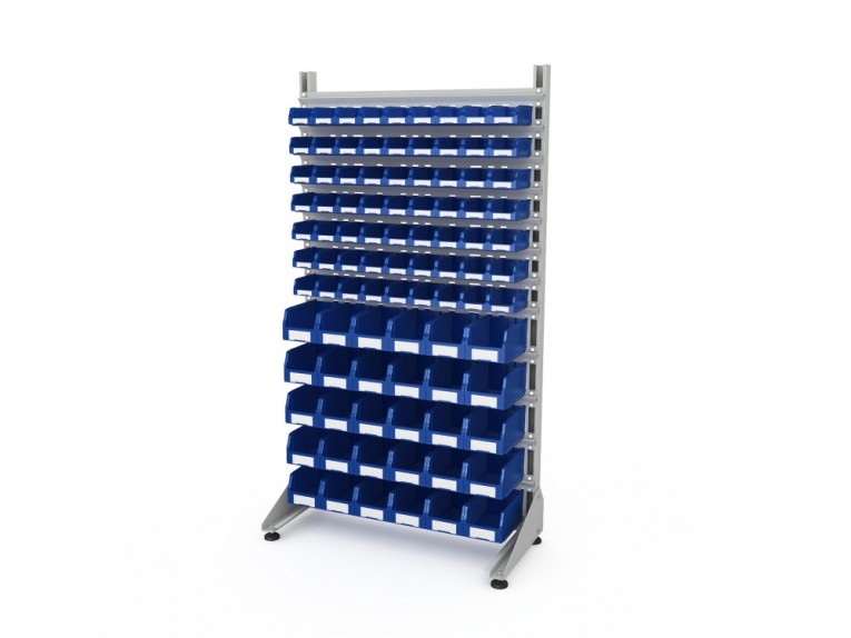 Стеллаж для пластиковых лотков SORTEX односторонний 1800x1000x450.04 купить в Челябинске Стеллаж для пластиковых лотков SORTEX односторонний 1800x1000x450.04 купить в Челябинске