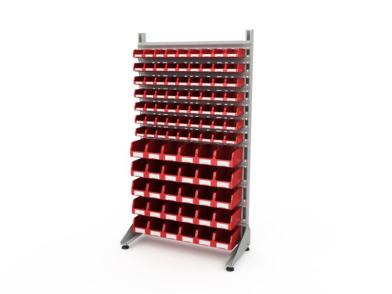 Стеллаж для пластиковых лотков SORTEX односторонний 1800x1000x450.04 купить в Челябинске Стеллаж для пластиковых лотков SORTEX односторонний 1800x1000x450.04 купить в Челябинске