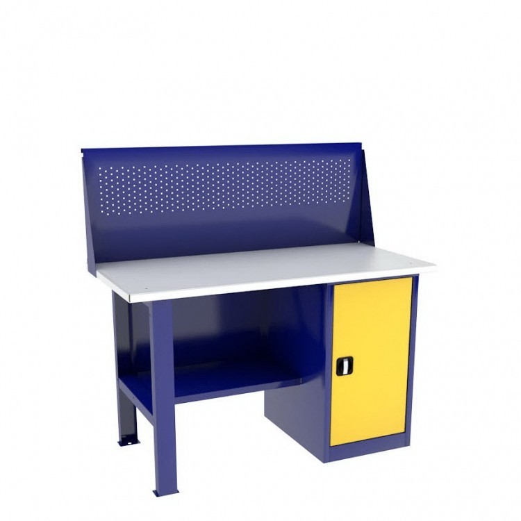 Однотумбовый слесарный верстак ВП-2/1,4 с экраном купить в Челябинске Однотумбовый слесарный верстак ВП-2/1,4 с экраном купить в Челябинске