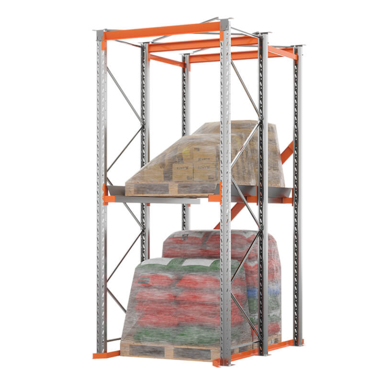 Стеллаж набивной паллетный (3000х1580х1800 мм), 1 линия, 2 яруса купить в Челябинске Стеллаж набивной паллетный (3000х1580х1800 мм), 1 линия, 2 яруса купить в Челябинске