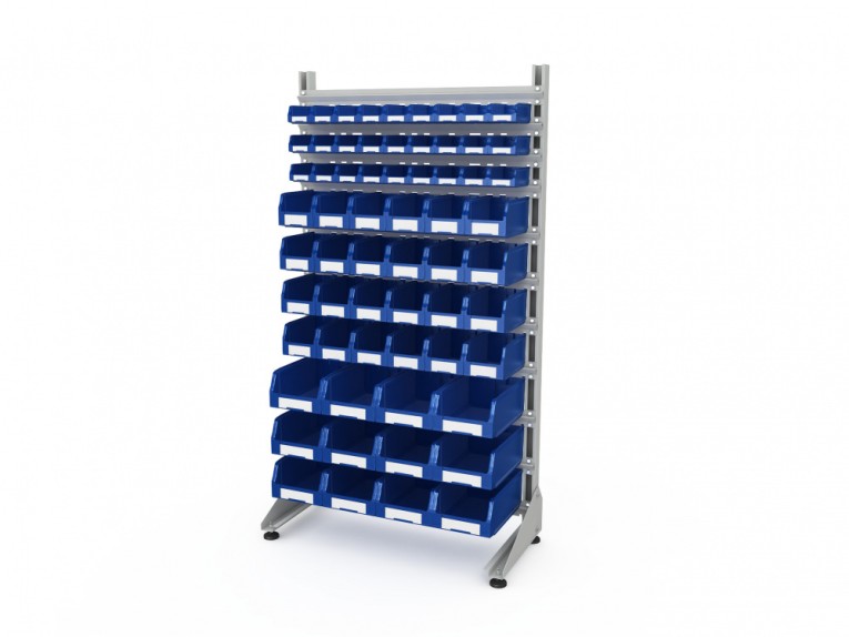 Стеллаж для пластиковых лотков SORTEX односторонний 1800x1000x450.05 купить в Челябинске Стеллаж для пластиковых лотков SORTEX односторонний 1800x1000x450.05 купить в Челябинске